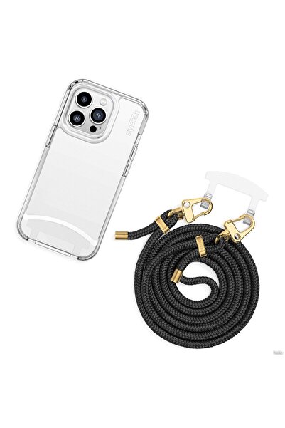 STYLEASH Premium transparent case with detachable cord compatible with iPhone...