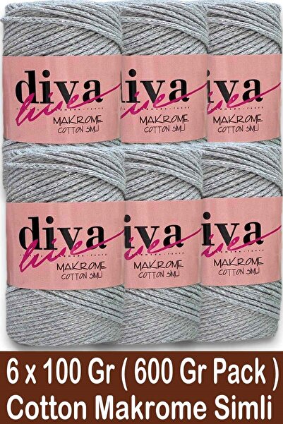 Diva İplik Diva Makrome Cotton Simli 2107 Gmş (Pack of 6)