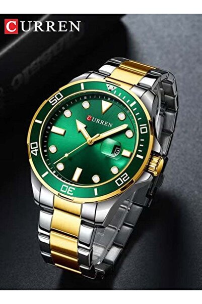 Curren Fashion Watches for Men Stainless steel Casual Quartz Waterproof Sport...