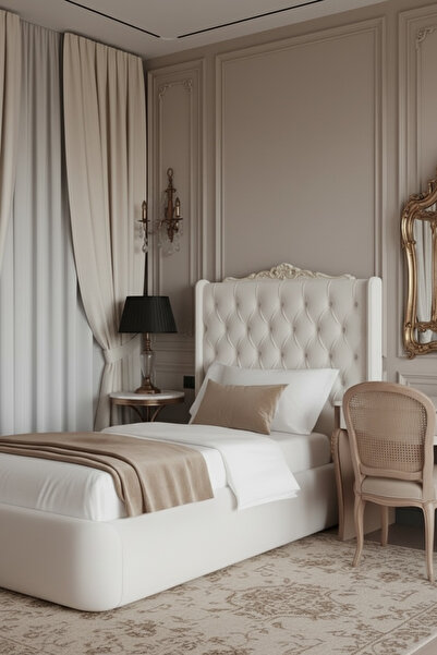 JACA 2'li Kadife Kumaş Dekoratif Yatak Runner & İç Dolgulu Dikdörtgen Şeklind...