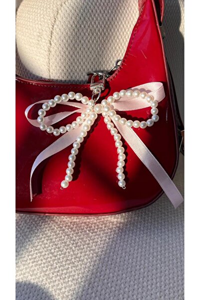 Store İnci Detaylı Fiyonk Çanta Charmı& Anahtarlık- Zarif Tasarım