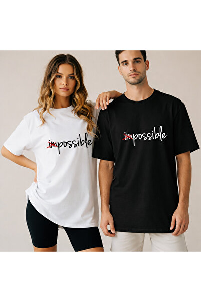 Kidilia Impossible Visual Unisex Crew Neck Design Tshirt