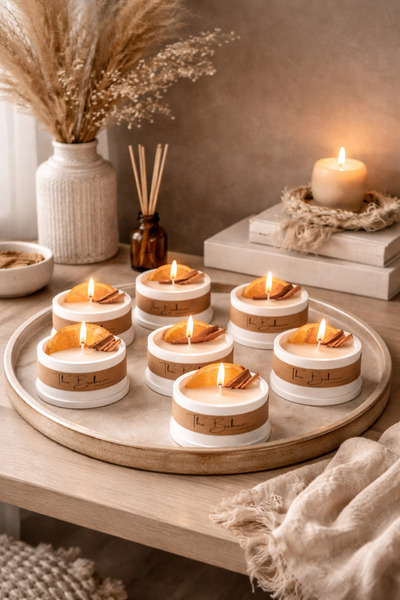 THE BOHEMM Dekoratif Portakal Tarçınlı Kokulu Mum