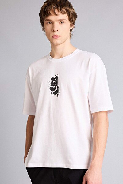 DeFacto Boxy Fit Printed T-Shirt G3220Ax26Sp