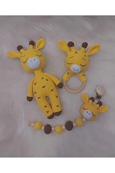 msl masal hobi evi Amigurumi Miniş Zürafa Set