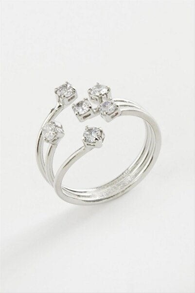 ZERO LAND Storozal 6 Zircon Stone Ring - (63610) Silver Color