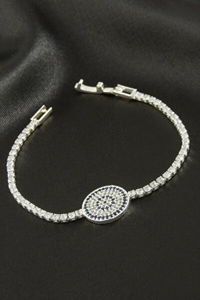 ZERO LAND سوار أطفال من حجر الزركون من ستوروزال 16 سم - (62923) لون فضي