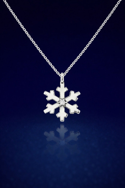 KAR DİAMOND 0.03 Karat Laboratuvar Pırlanta Beyaz Yaldız Kolye Ucu 8 Ayar Alt...