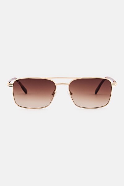 Lacoste Men L264S Rectangular Sunglasses, Gold