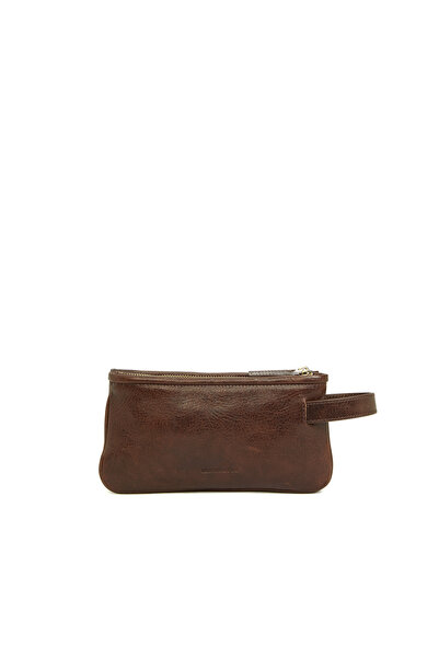 George Hogg Kahverengi Erkek Deri Clutch