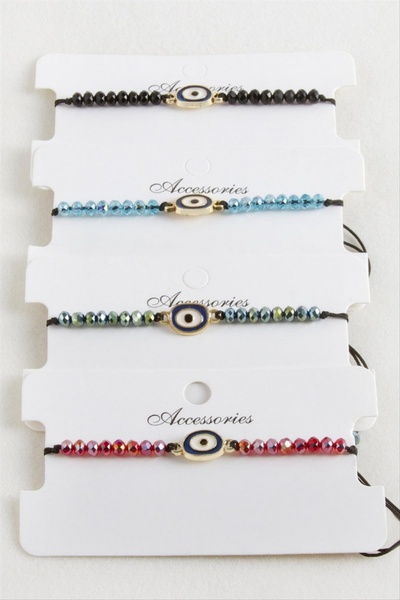 ZERO LAND سوار STOROZAL من خيط المكرامية الكريستالي (73423) - أرجواني