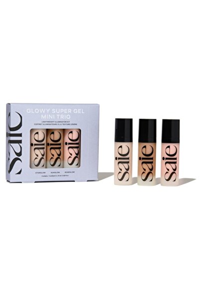 SAIE Mini Glowy Super Gel Trio Starglow Illuminating Liquid Highlighter Set f...