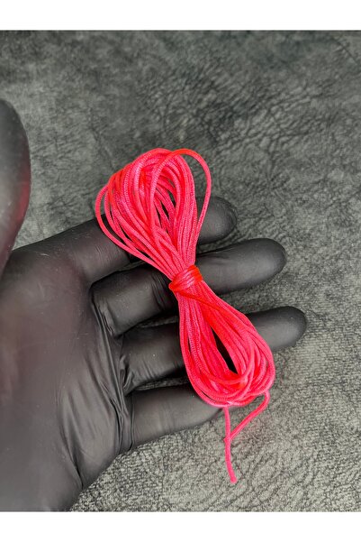 Mos Tespih 5 Metre Neon Pembe Renk Makrome Takı Bileklik İpliği