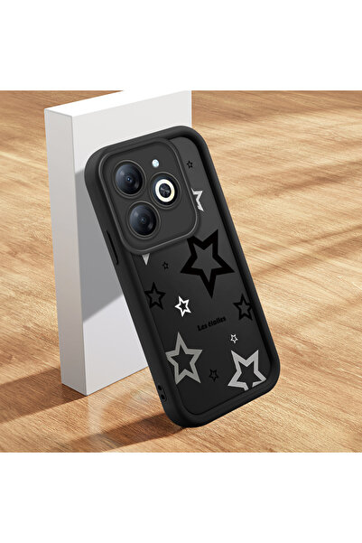 CHICASELUX حافظة هاتف إنفينيكس هوت 40i متوافقة مع نمط نجمة من السيليكون الناع...