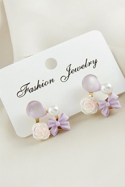 ZERO LAND أقراط STOROZAL من حجر الراين على شكل وردة (73440) - Mi