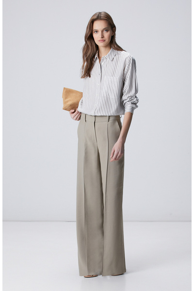 Network Vizon Nervür Detaylı Geniş Paça Pantolon