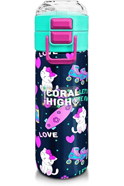 CET PRIME High Çelik Matara Termos/Suluk 31983-500ml, Kız Çocuk, Lacivert Pem...