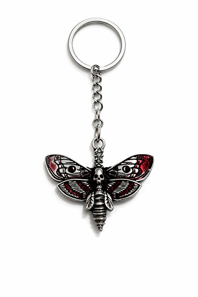 HER ŞEY NOTA www.herseynota.com Black Coated Insect Keychain with Red Winged ...
