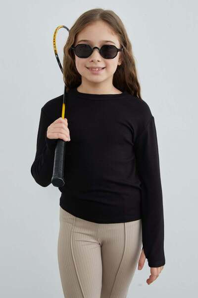 Fulla Moda Body de bază pentru fete, cu decolteu tip bicicletă, din modal