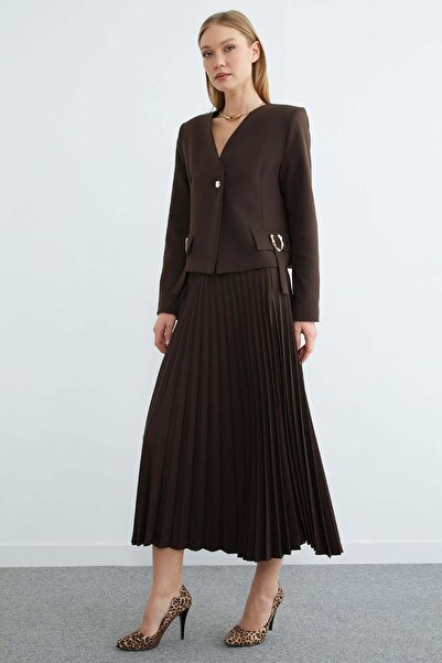 Fulla Moda Fullamodest 2-Piece Set with Buckle Detailed Skirt