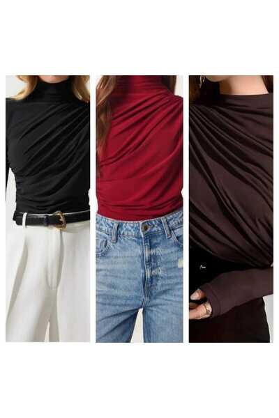 ECK MODA Women's 3-Piece Favorite Colors Drawstring Sandy Full Lycra Stretch ...