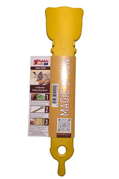 MATATABİ CATS Magıc Spoon Kedi/köpek Krema Ödül Maması Yedirme Kaşığı(KOLAY KAŞIK) Sarı