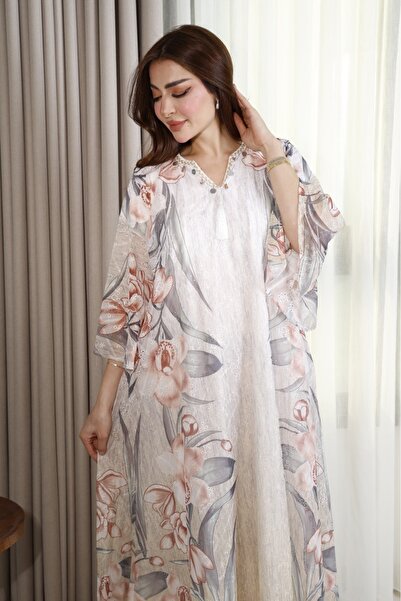 BORÇAY Luxurious embroidered women's jalabiya available in three colors