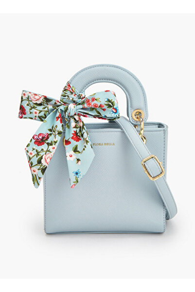 Flora Bella by Shoexpress حقيبة كتف ذو ملمس بارز بوشاح مطبوع