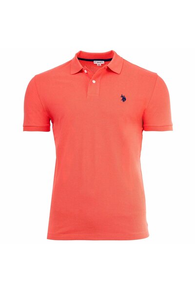 U.S. Polo Assn. Herren Poloshirt - Carded Piquet, Logo-Stickerei, Baumwolle