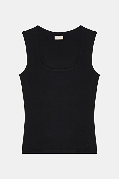 W Collection SİYAH KOLSUZ TSHIRT