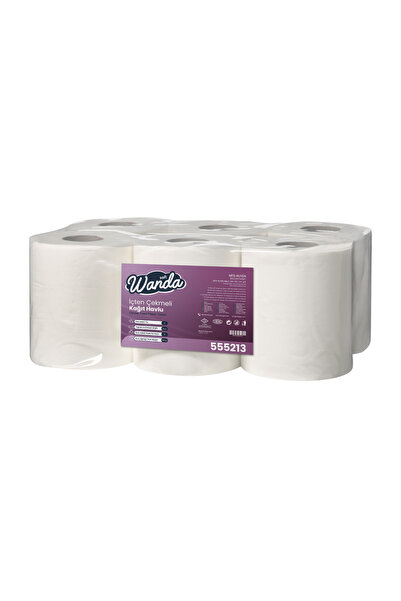 Wanda soft Internally Retractable Paper Towels 6 Pack 2.5 kg - 2 Ply, 21cm Sh...