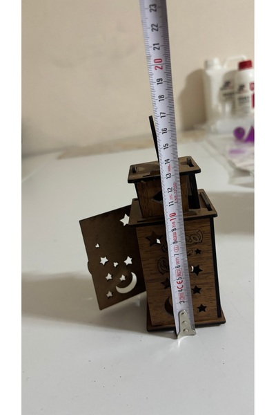 FREFLY Ramazan feneri Nikah Süslemesi Ceviz rengi 10x 9 cm tek ebat pilli led...