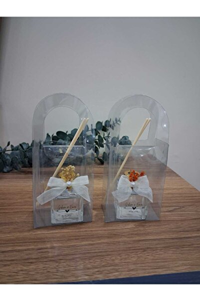 Kateleya Asetat Çantalı oda kokusu şişesi 5 adet-bambu çubuklu