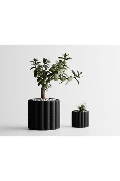Sani Vase "Monaco SMALL" 114 x 114 x H100mm - Black