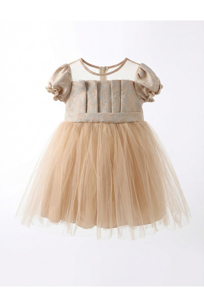 MiniKids Carla tulle dress, beige model