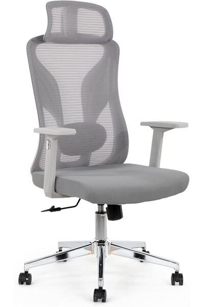 Multi Home Furniture Afifa Furniture Grey Office Chair – Ergonomic Chair with...