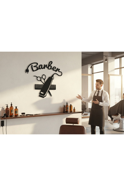 Yüksel Pres Berber Dükkanı Tıraş Makineli Yazılı Metal Duvar Tablosu | Duvar ...