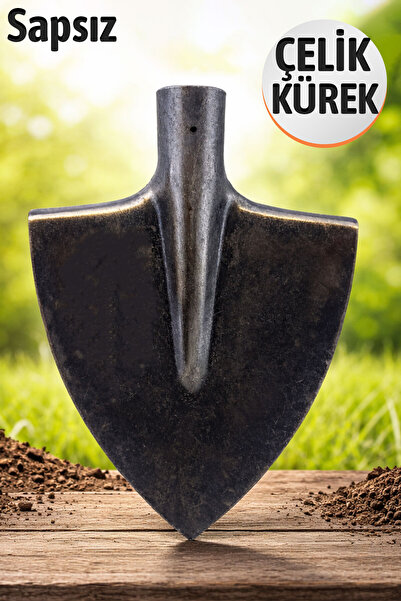 Badem10 Sapsız Toprak Küreği Çelik Dayanıklı Bahçe Küreği Profesyonel Kazma T...