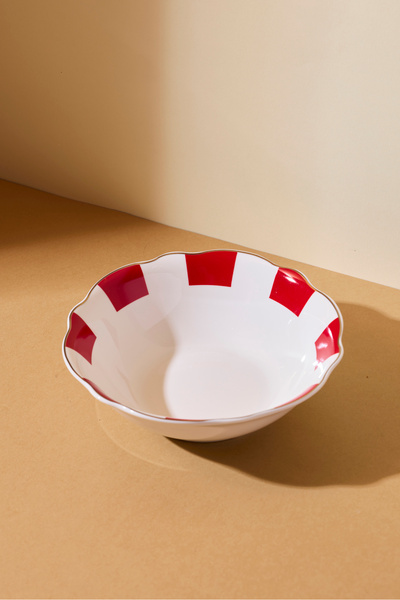 Perotti Red Bone Soup Bowl 15 cm