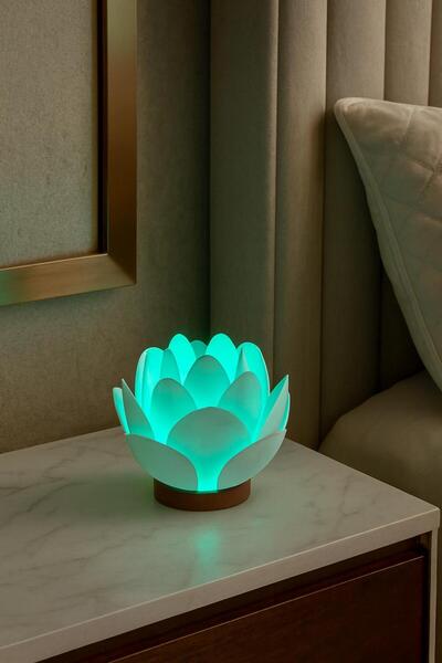TR Lotus Tasarımlı Mum Theligh RGB Ambiyans Lambası