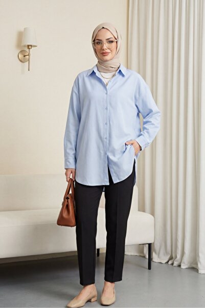 HİJABAYA Χαλαρό πουκάμισο βισκόζης με κουμπιά