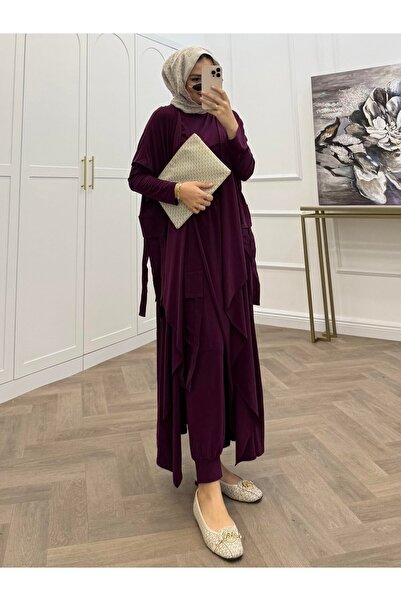 bezenstore HERA YELEKLİ ÜÇLÜ SANDY TAKIM