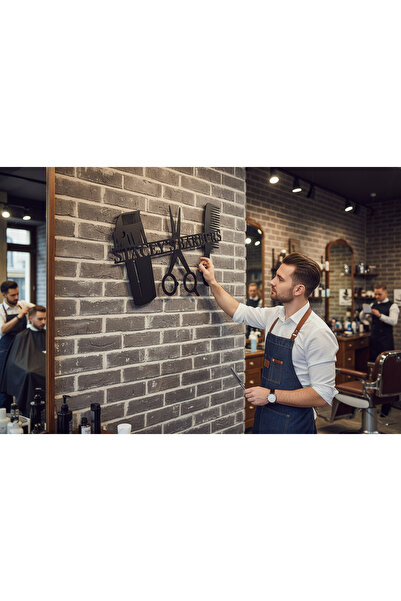 Yüksel Pres Berber İsime Özel Tıraş Makineli Metal Duvar Tablosu | Duvar Tipi...