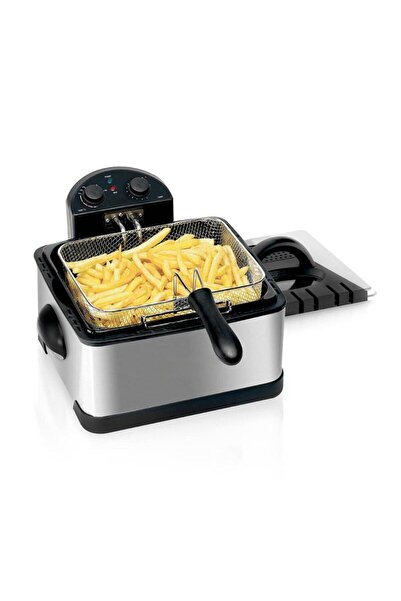 Tradeo 4.0L Stainless Steel Professional Deep Fryer with Adjustable Timer & T...