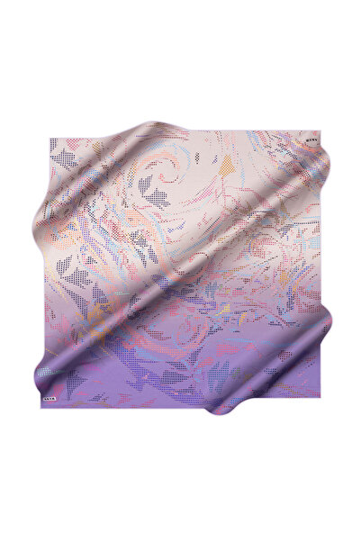 Aker Mor 90X90 İpek Krep Saten Eşarp