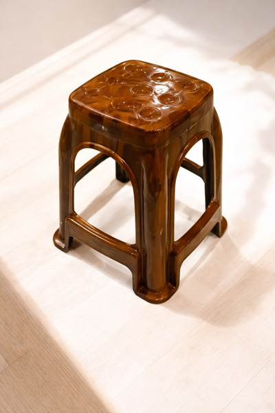 WDA Plastic Stool, 9191, Brown Colour