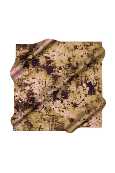 Aker Green 90X90 Silk Crepe Satin Scarf