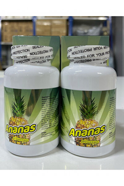 Ananas كبسولات للتحكم بالوزن 450 ملغ، 50 كبسولة، عبوة من قطعتين