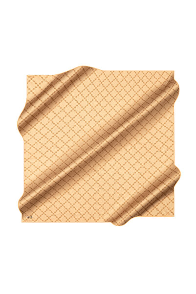 Aker Light Beige 90X90 Silk Crepe Satin Scarf