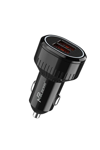 mpBLBERRI Premium Quality Dual USB Fast Car Charger - 3.1A Output